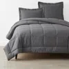 The Company Store Classic Cool Cotton Percale Comforter In Gray