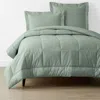 The Company Store Classic Cool Cotton Percale Comforter In Green