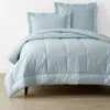 The Company Store Classic Cool Cotton Percale Comforter In Pale Blue