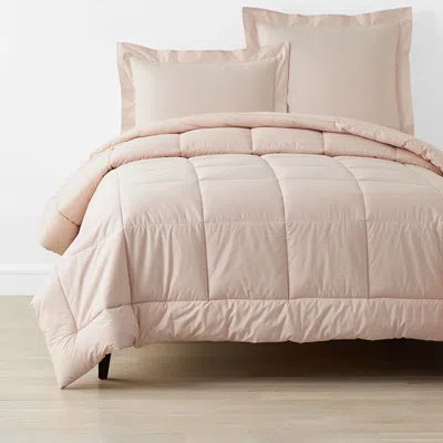 The Company Store Classic Cool Cotton Percale Comforter In Pink