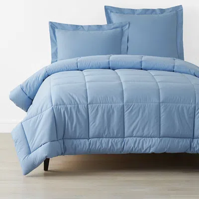 The Company Store Classic Cool Cotton Percale Comforter In Porcelain Blue