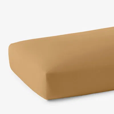The Company Store Classic Cool Cotton Percale Deep Pocket Fitted Bed Sheet In Orange/coral