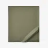 The Company Store Classic Cool Cotton Percale Deep Pocket Flat Bed Sheet In Olive Green