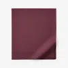 The Company Store Classic Cool Cotton Percale Deep Pocket Flat Bed Sheet In Purple/red