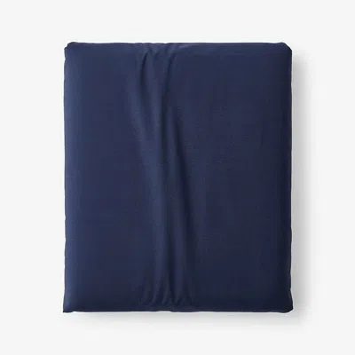 The Company Store Classic Cool Cotton Percale Fitted Bed Sheet In Blue