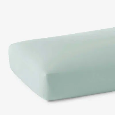 The Company Store Classic Cool Cotton Percale Fitted Bed Sheet In Blue/teal/turquoise