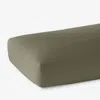 The Company Store Classic Cool Cotton Percale Fitted Bed Sheet In Olive Green