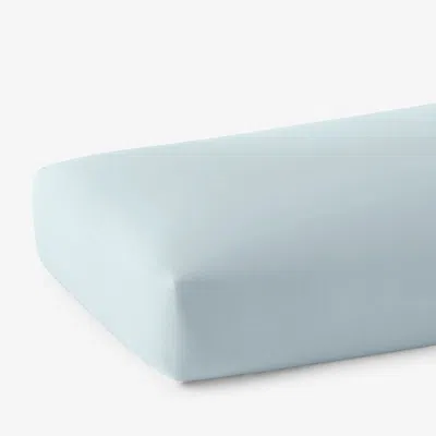 The Company Store Classic Cool Cotton Percale Fitted Bed Sheet In Pale Blue