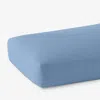 The Company Store Classic Cool Cotton Percale Fitted Bed Sheet In Porcelain Blue
