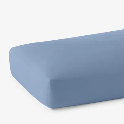 The Company Store Classic Cool Cotton Percale Fitted Bed Sheet In Slate Blue