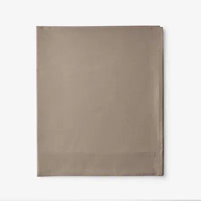 The Company Store Classic Cool Cotton Percale Flat Bed Sheet In Brown