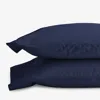 The Company Store Classic Cool Cotton Percale Pillowcase Set In Blue