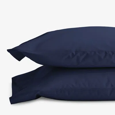 The Company Store Classic Cool Cotton Percale Pillowcase Set In Blue