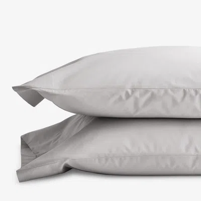 The Company Store Classic Cool Cotton Percale Pillowcase Set In Gray Smoke