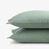 The Company Store Classic Cool Cotton Percale Pillowcase Set In Green