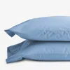 The Company Store Classic Cool Cotton Percale Pillowcase Set In Porcelain Blue
