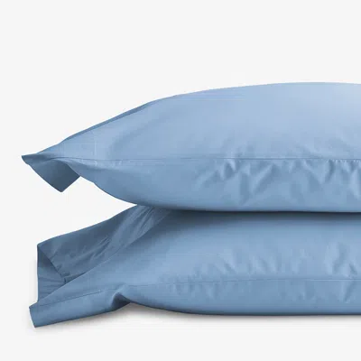 The Company Store Classic Cool Cotton Percale Pillowcase Set In Porcelain Blue