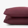 The Company Store Classic Cool Cotton Percale Pillowcase Set In Purple/red