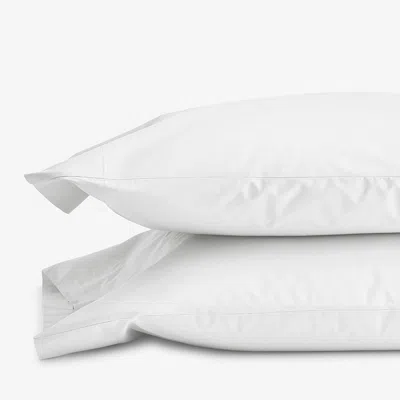 The Company Store Classic Cool Cotton Percale Pillowcase Set In White