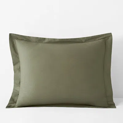 The Company Store Classic Cool Cotton Percale Sham In Green
