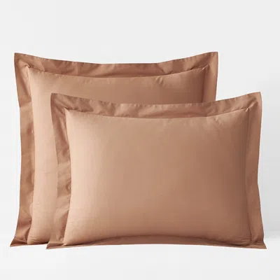 The Company Store Classic Cool Cotton Percale Sham In Orange/coral