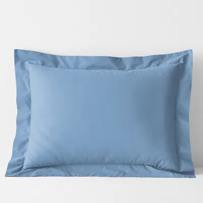 The Company Store Classic Cool Cotton Percale Sham In Porcelain Blue