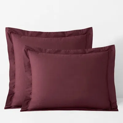 The Company Store Classic Cool Cotton Percale Sham In Purple/red