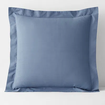 The Company Store Classic Cool Cotton Percale Sham In Slate Blue