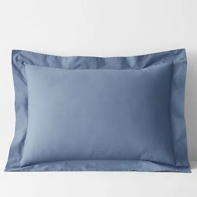 The Company Store Classic Cool Cotton Percale Sham In Slate Blue