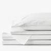The Company Store Classic Cool Organic Cotton Percale Bed Sheet Set In White
