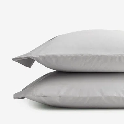 The Company Store Classic Cool Organic Cotton Percale Pillowcase Set In Gray