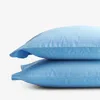 The Company Store Classic Cool Organic Cotton Percale Pillowcase Set In Ocean Blue