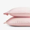 The Company Store Classic Cool Organic Cotton Percale Pillowcase Set In Petal Pink