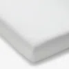 The Company Store Classic Cool Organic Cotton Percale Solid Fitted Crib Sheet In White