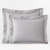 The Company Store Classic Cool Organic Cotton Percale Solid Sham In Gray