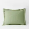 The Company Store Classic Cool Organic Cotton Percale Solid Sham In Green
