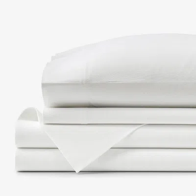 The Company Store Classic Oxford Solid Bed Sheet Set In White