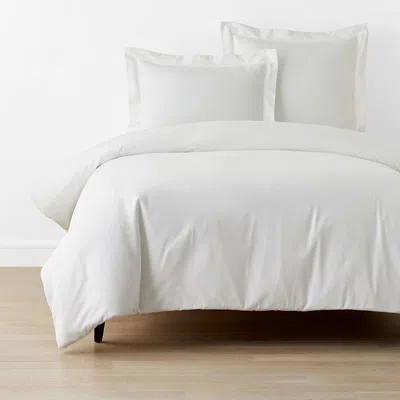 The Company Store Classic Oxford Solid Duvet Cover In White