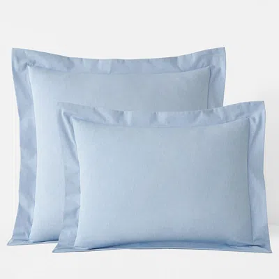 The Company Store Classic Oxford Yarn-dyed Solid Sham In Blue