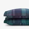 The Company Store Classic Plaid Ultra-cozy Cotton Velvet Flannel Pillowcase Set In Multi