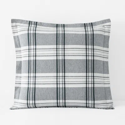 The Company Store Classic Plaid Ultra-cozy Cotton Velvet Flannel Sham In Multi