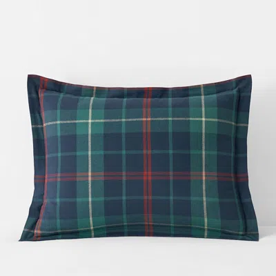 The Company Store Classic Plaid Ultra-cozy Cotton Velvet Flannel Sham In Multi