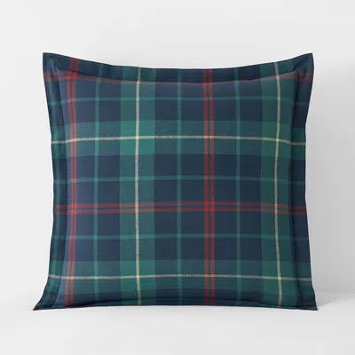 The Company Store Classic Plaid Ultra-cozy Cotton Velvet Flannel Sham In Multi