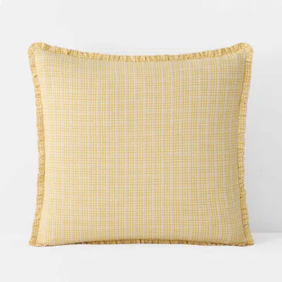The Company Store Classic Plaids Yarn-dyed Cotton Sham In Yellow