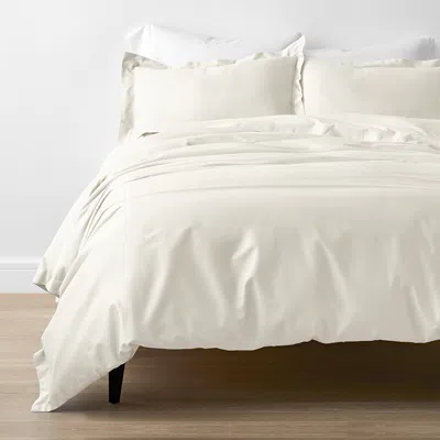 The Company Store Classic Smooth Rayon Made From Bamboo Sateen Bed Duvet Cover In Ivory