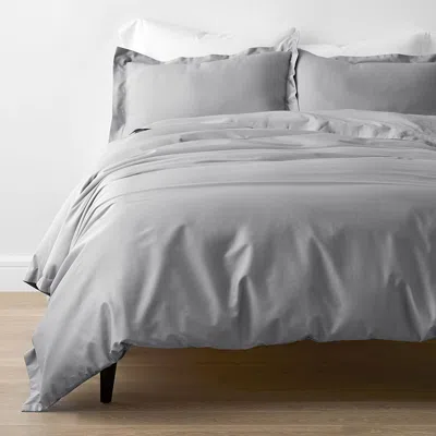 The Company Store Classic Smooth Rayon Made From Bamboo Sateen Bed Duvet Cover In Pebble Gray
