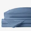The Company Store Classic Smooth Rayon Made From Bamboo Sateen Bed Sheet Set In Blue Horizon