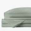 The Company Store Classic Smooth Rayon Made From Bamboo Sateen Bed Sheet Set In Green