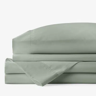 The Company Store Classic Smooth Rayon Made From Bamboo Sateen Bed Sheet Set In Green