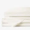 The Company Store Classic Smooth Rayon Made From Bamboo Sateen Bed Sheet Set In Ivory